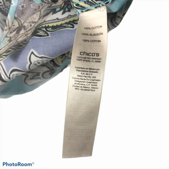 Chico’s paisley print button down blouse - Picture 4 of 5